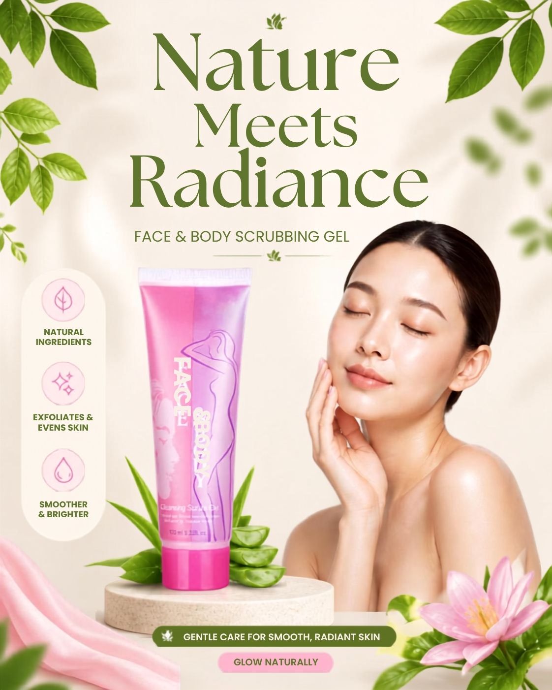 Face & Body Scrubbing Gel â€“ Gentle Skin Exfoliator for Smooth & Healthy Skin