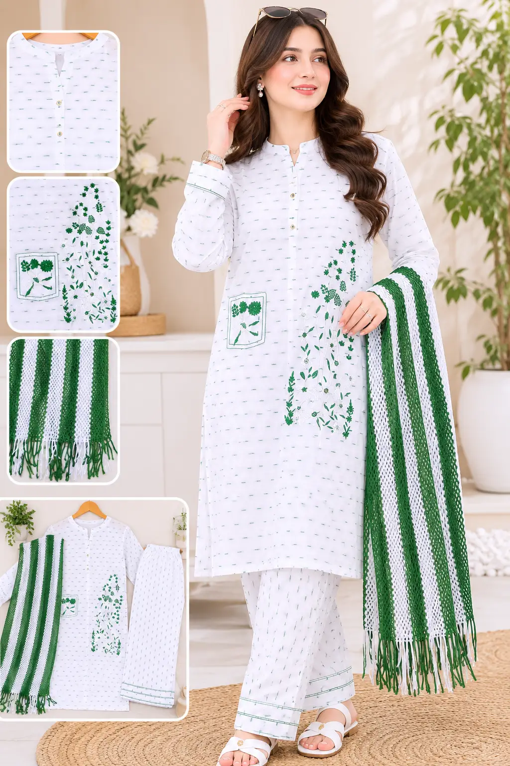 14 August 3 Pcs Women's Stitched Fancy Embroidered Suit